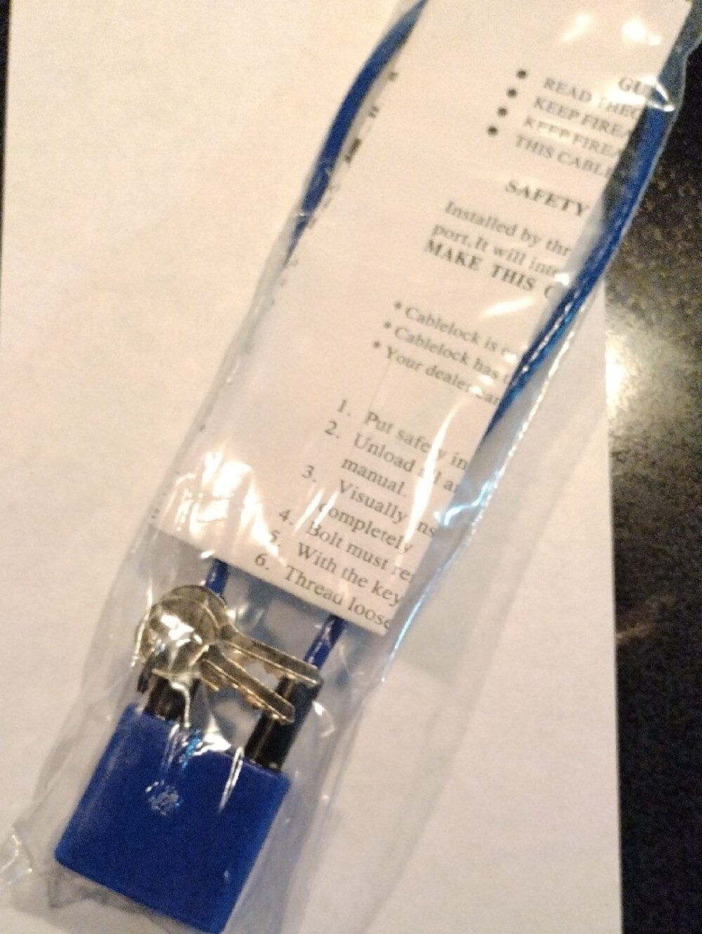 Blue Gun Lock - Picture 5 of 5